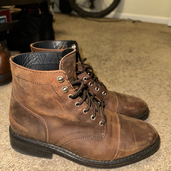 Thursday Boot Company Rustic Brown Leather Boots - Picture 2 of 8